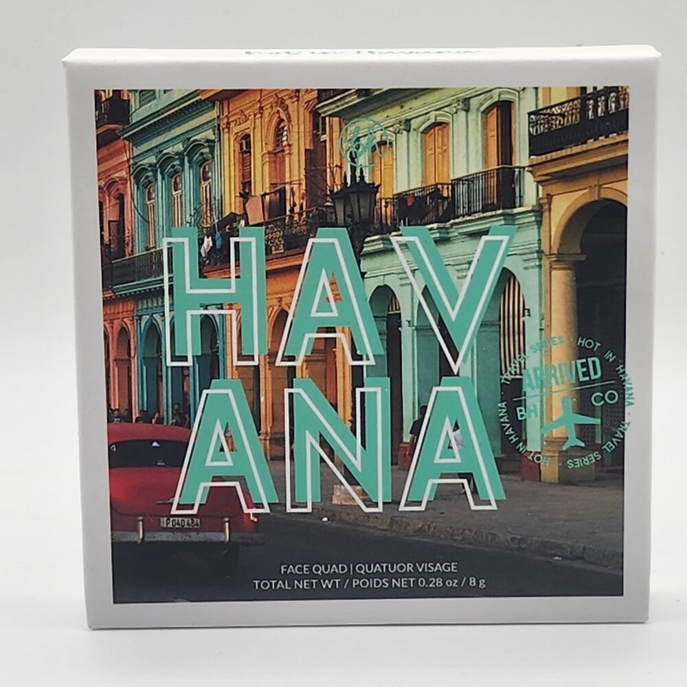 bh Cosmetics Blush Bronzer Face Quad Hot In Havana Travel Glow Contour NEW